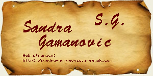 Sandra Gamanović vizit kartica